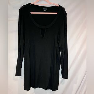 Torrid 3x Black V Neck Keyhole Detail Sweater READ DESCRIPTION!